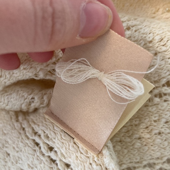 SHIRT Anthropology knitted and knotted white knitted boho tank top - Picture 7 of 12